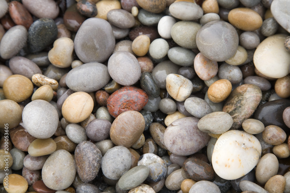 Bunte Kiesel am Strand, Irland Bunte Kiesel am Strand, Irland