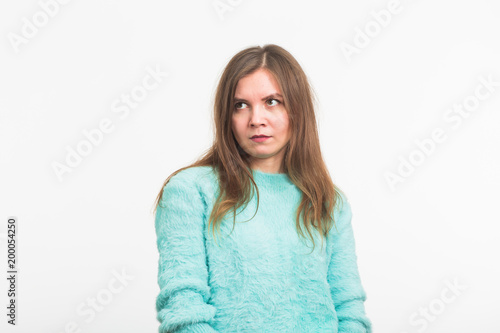 Slika na platnu Young woman Looking with disdain