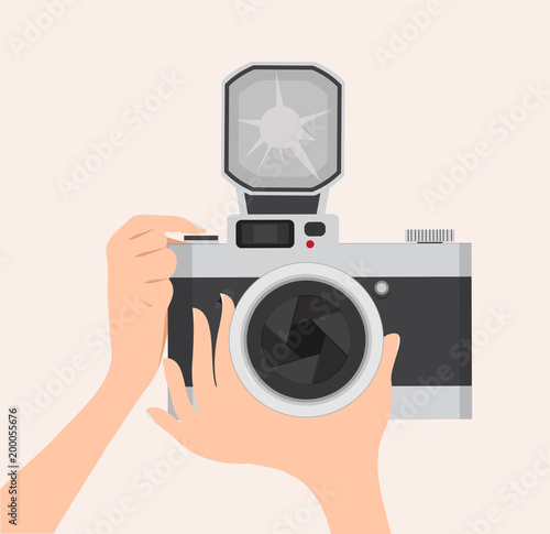 concept design hand and camera