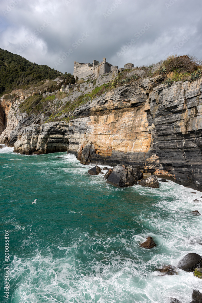 Obraz premium Porto Venere Castle (Castello di Portovenere) - Liguria Italy