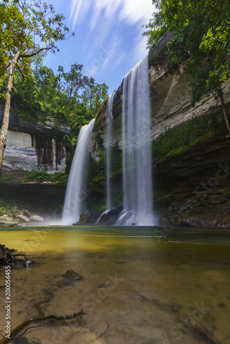 Beautiful Huai Luang Waterfall located inside Phu Chong Na Yoi National Park  Ubon Ratchathani   Thailand