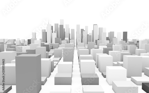 grey cubes city