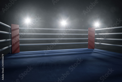 Boxring bei Gegenlicht