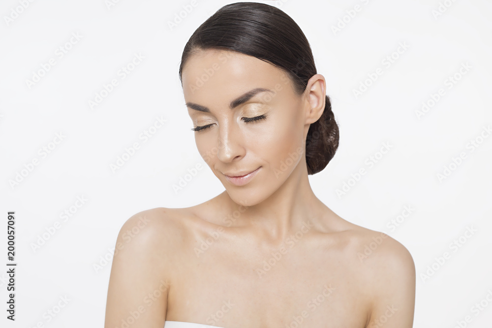 Portrait of beautiful woman. Beauty and Spa. Concept of skin care Portrait of beautiful woman. Beauty and Spa. Concept of skin care