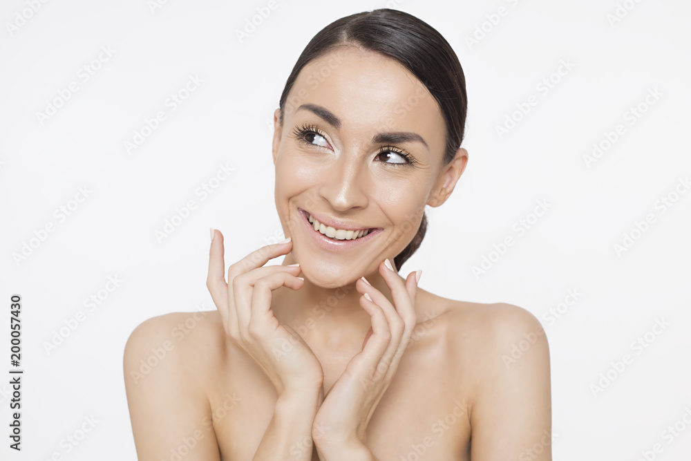 Portrait of beautiful woman. Beauty and Spa. Concept of skin care Portrait of beautiful woman. Beauty and Spa. Concept of skin care