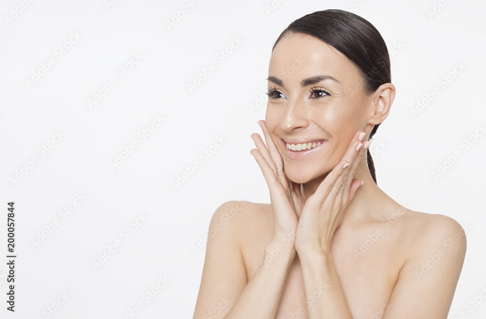 Portrait of beautiful woman. Beauty and Spa. Concept of skin care Portrait of beautiful woman. Beauty and Spa. Concept of skin care