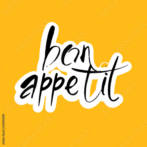 bon appetit lettering template