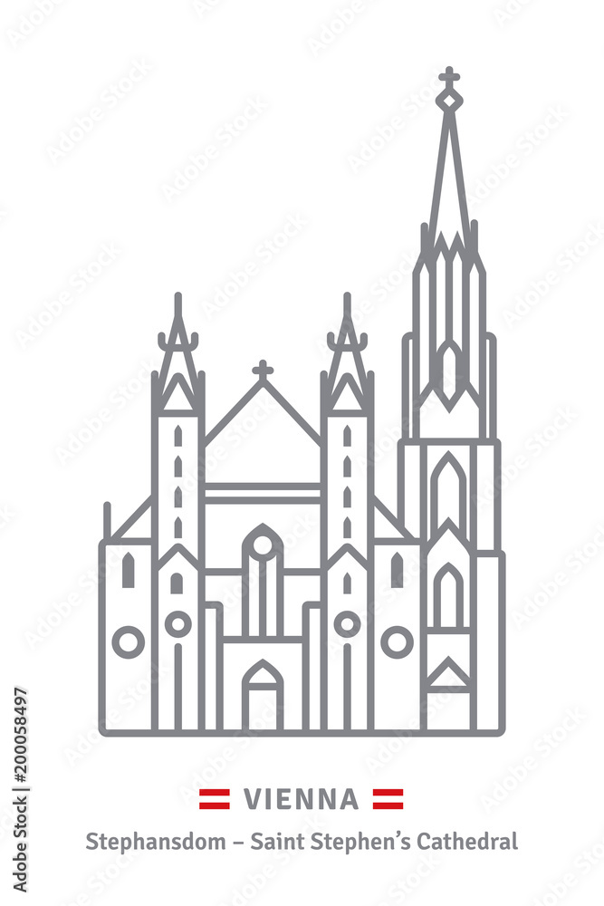 Fototapeta premium Katedra Świętego Szczepana w Wiedniu ikona