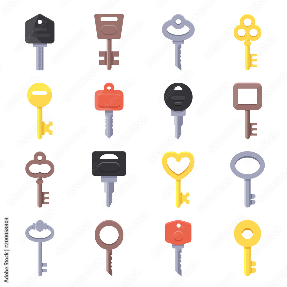 Vector pictures of keys for doors Vector pictures of keys for doors