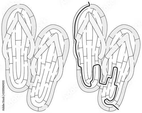 Easy flip-flops maze