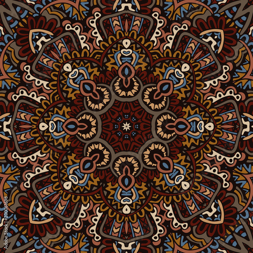 abstract mosaic tiles seamless mandala design pattern ornamental