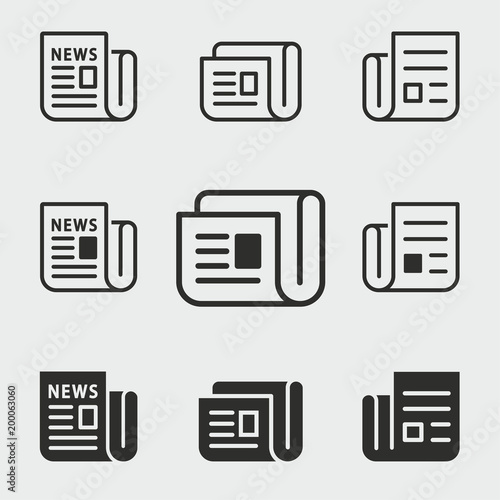 News vector icons