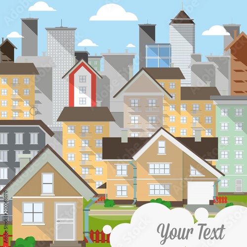 Abstract vector city