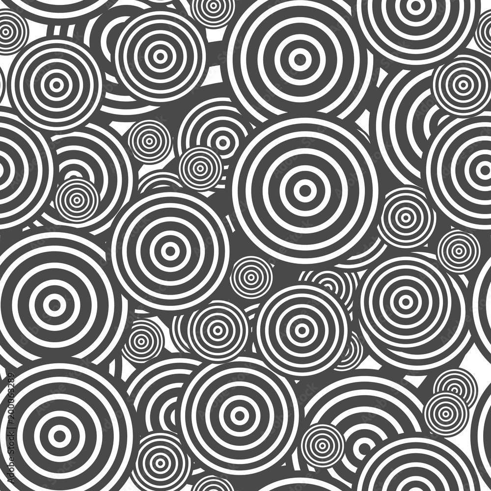 Circle seamless pattern. Seamless circle vector illustration background. Concentric circles