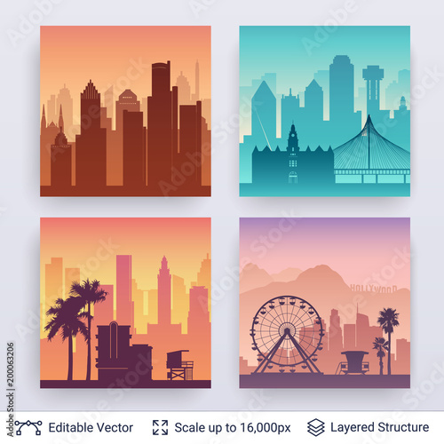American famous city scapes.