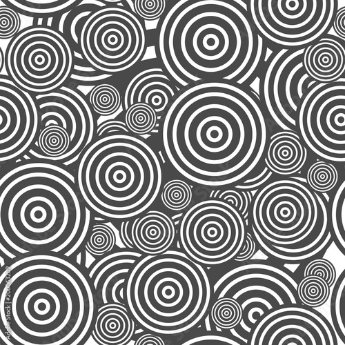 Circle seamless pattern. Seamless circle vector illustration background. Concentric circles