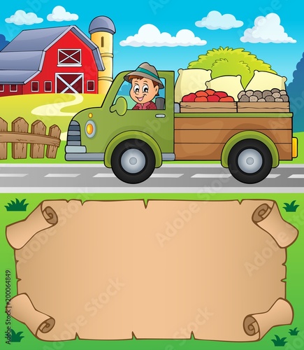 Small parchment and farm truck