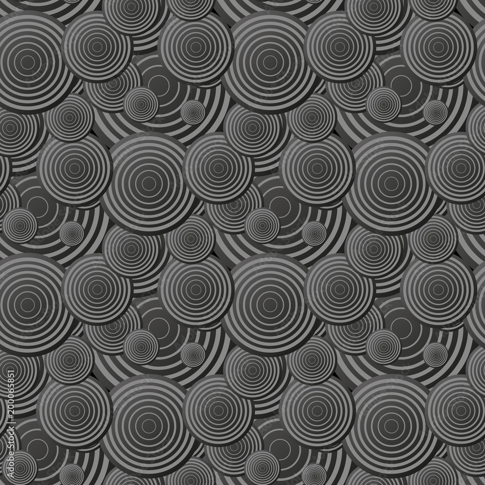 Fototapeta premium Circle seamless pattern. Seamless circle vector illustration background. Repeating geometric tiles. Concentric circles