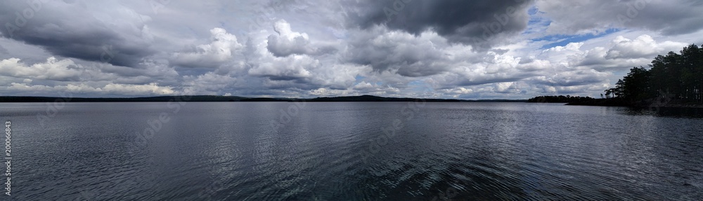 Cloudy Lake Panorama