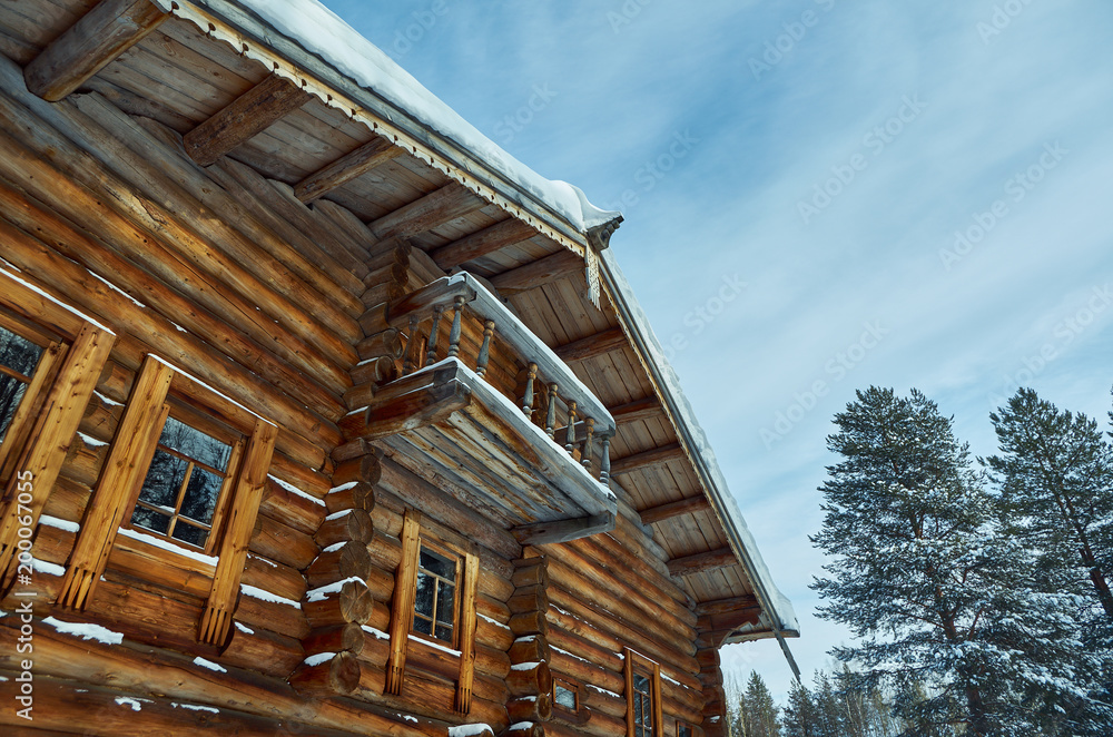 Russian Traditional wooden peasant house Russian Traditional wooden peasant house