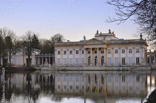 Warsaw  Poland - Royal Lazienki Park - Baths Palace  also called the Palace on the Water and the Palace on the Isle