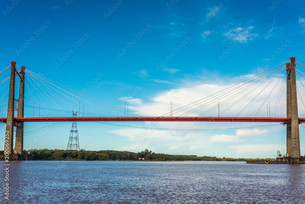 Fototapeta premium Zarate Brazo Largo Bridge, Entre Rios, Argentina