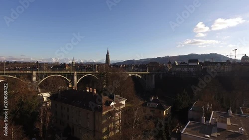 Aerial view of Kornhausbrucke bridge photo