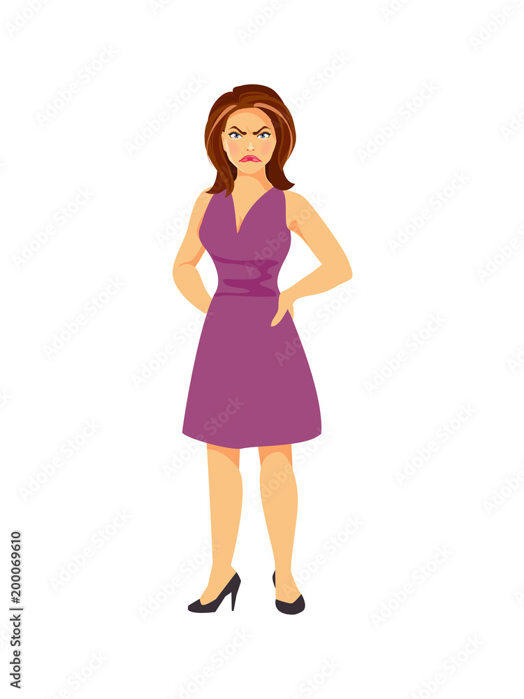 Angry girl vector Angry girl vector