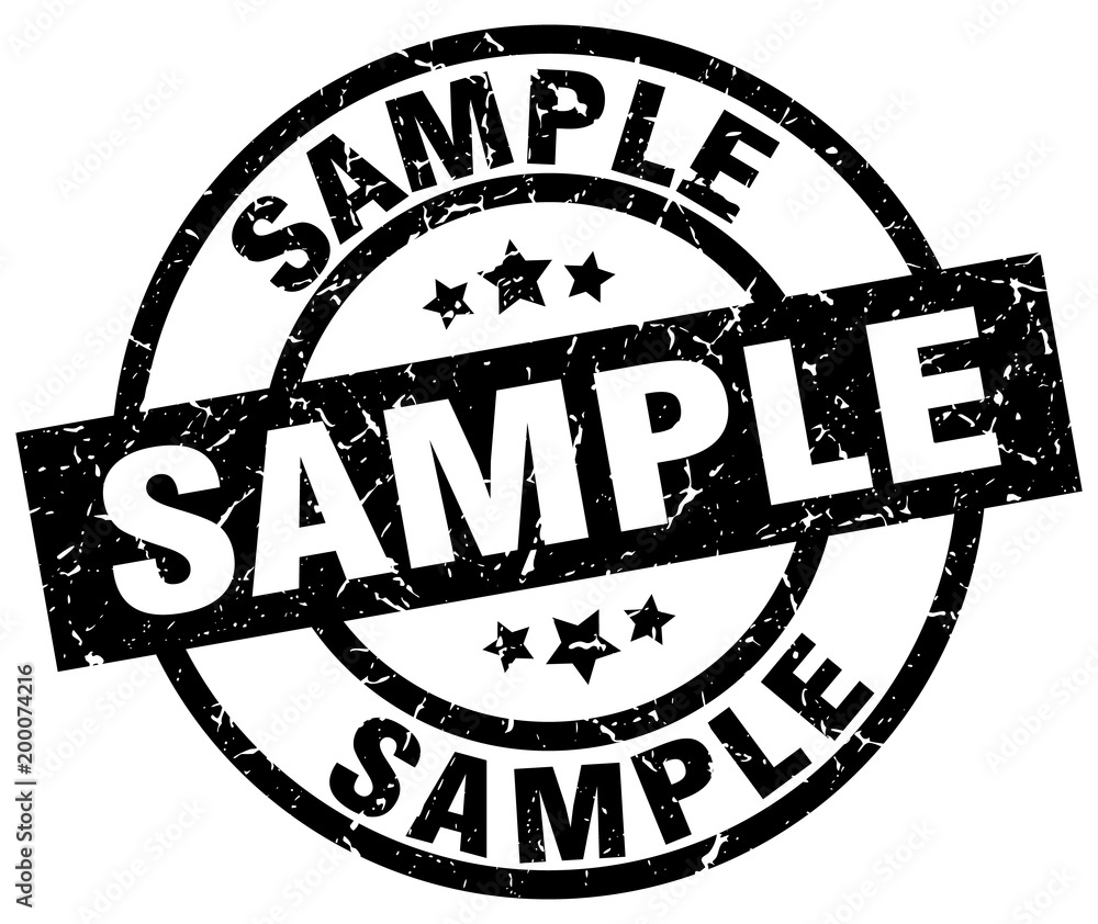 sample round grunge black stamp