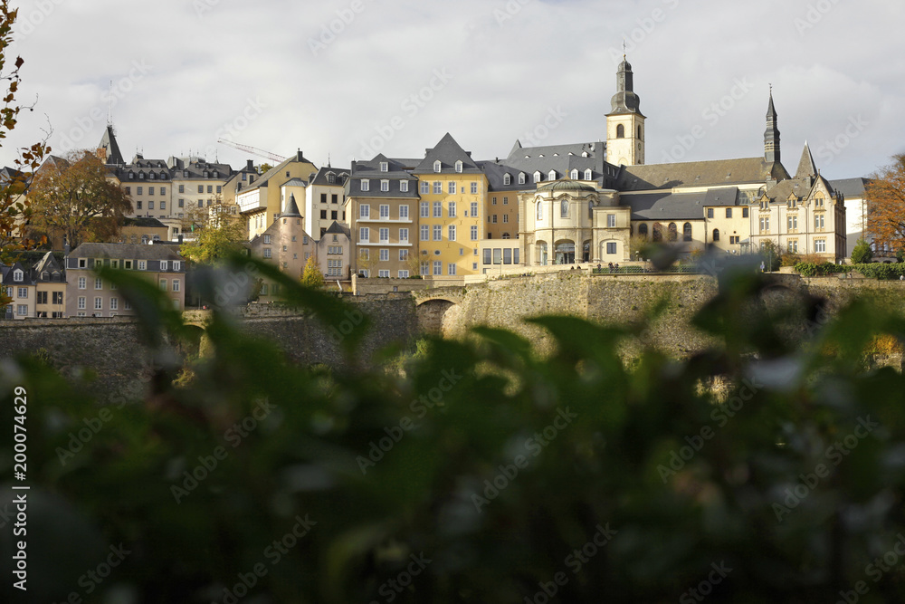 Luxembourg city view on a sunny day