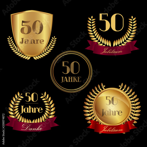 Jubiläum Banner/Wappen - 50 Jahre Set