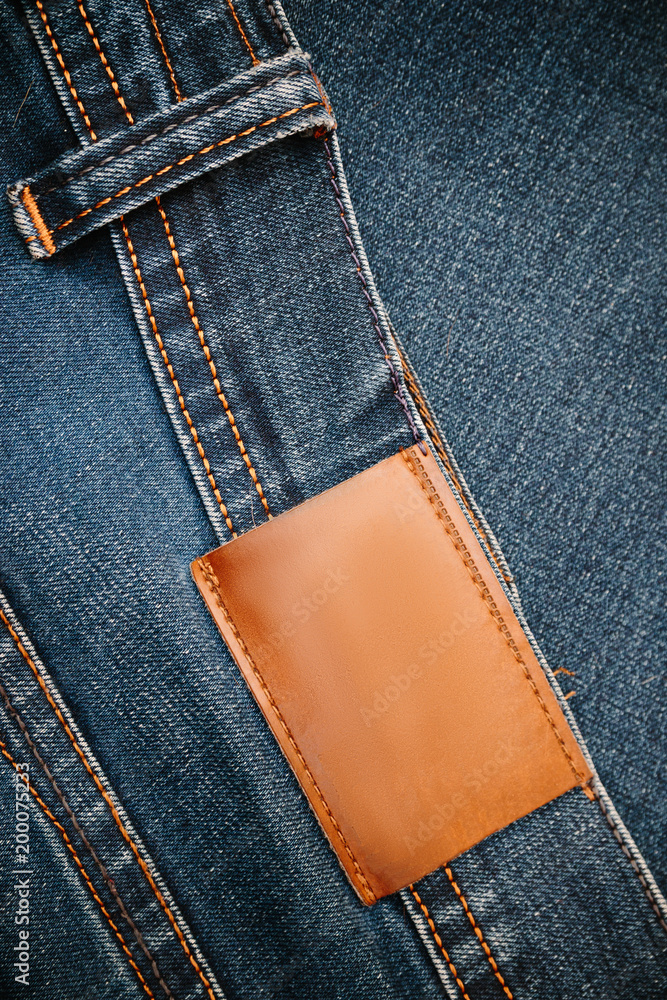 blue jeans back pocket