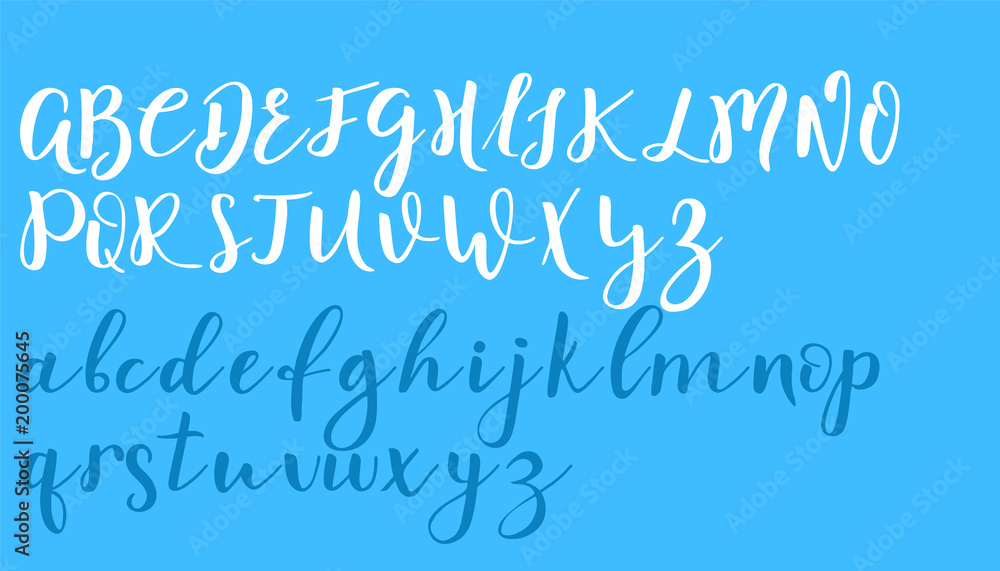 Hand drawn vector alphabet. Calligraphy letters for your design