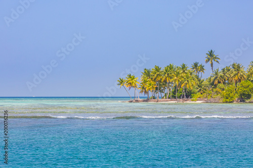 Tropical beach for summer vacation and holiday banner