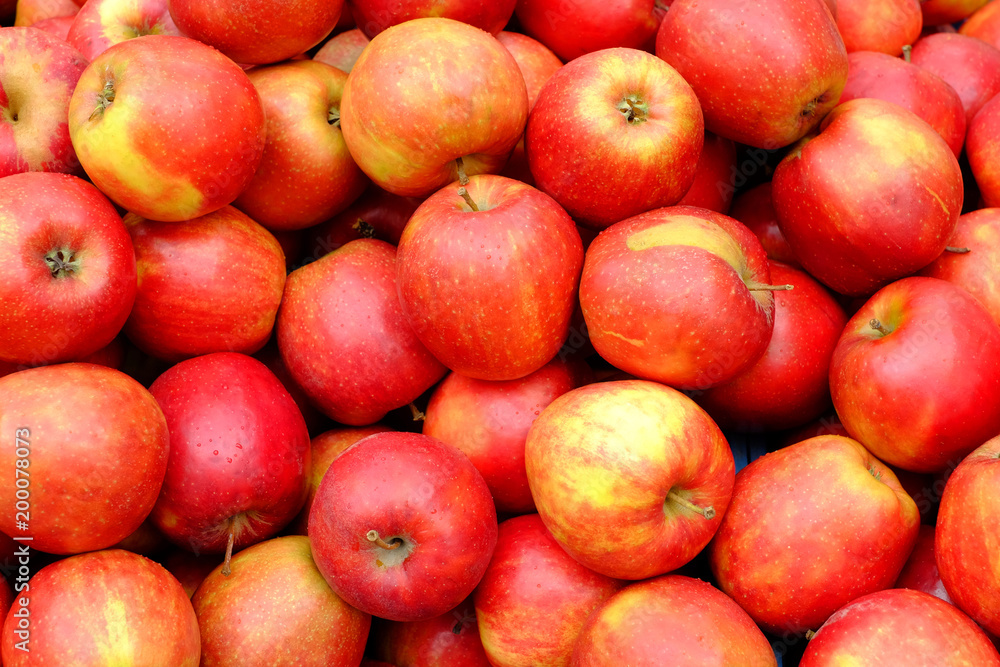 Appetizing red apples background Appetizing red apples background
