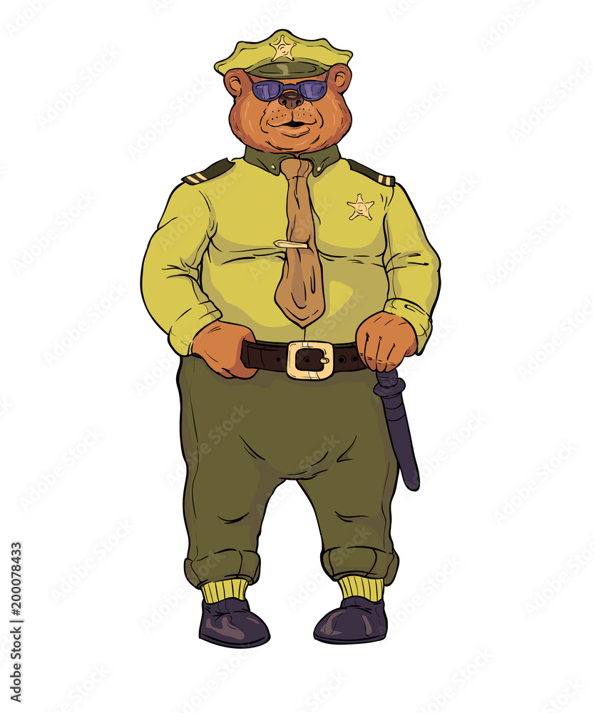 Cute Police Bear in Uniform Illustration Suitable for Education, Card, T-Shirt, Social Media, Print, Book, Stickers, and Any Other Kids Related Activities Cute Police Bear in Uniform Illustration Suitable for Education, Card, T-Shirt, Social Media, Print, Book, Stickers, and Any Other Kids Related Activities