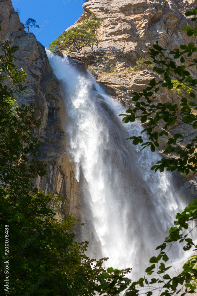 Fototapeta premium Uchan-su falls on the mountain Ah-Petri in the Crimea