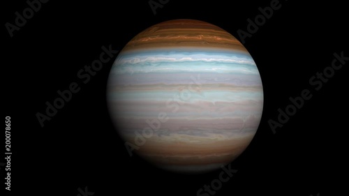 Jupiter. Looped. Alpha Channel Included. 4K