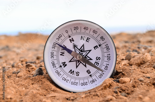 Obraz na płótnie Orientation Concept Metal Compass