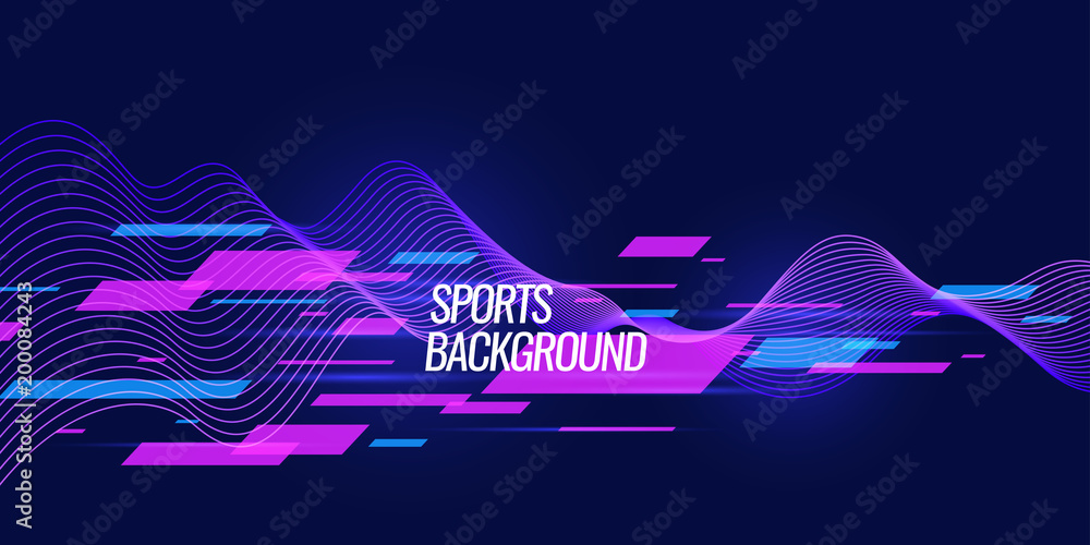 Modern colored poster for sports. - obrazy, fototapety, plakaty 