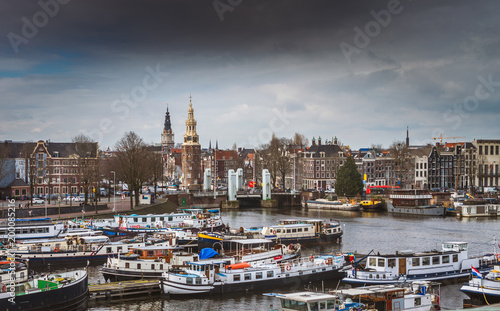 city of Amsterdam in the Netherlandsv