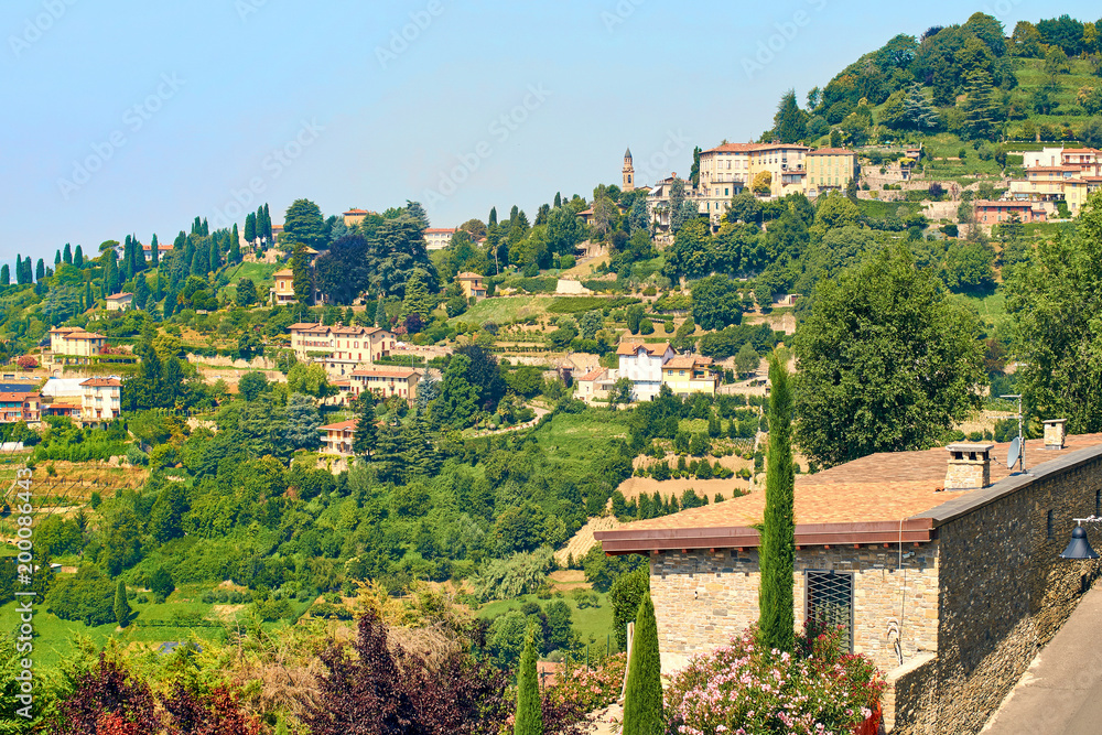 View of beautiful Northern Italy landscape in summer