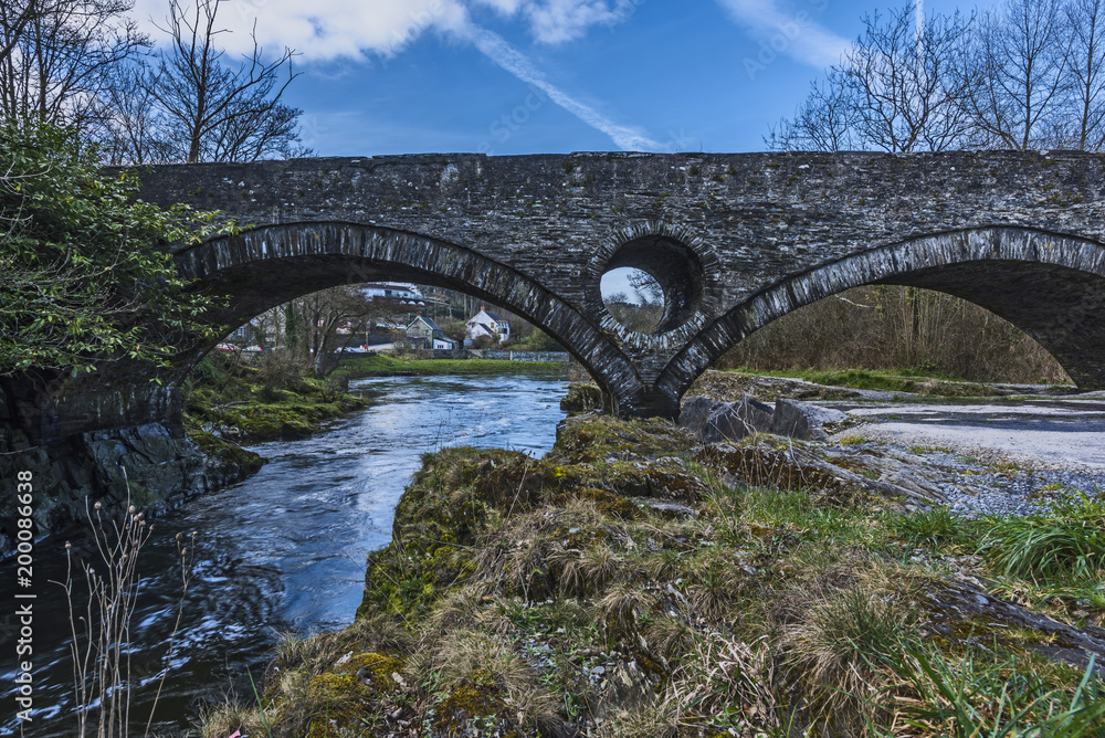 The Bridge over the River Teify, Cenarth, Wales, UK The Bridge over the River Teify, Cenarth, Wales, UK