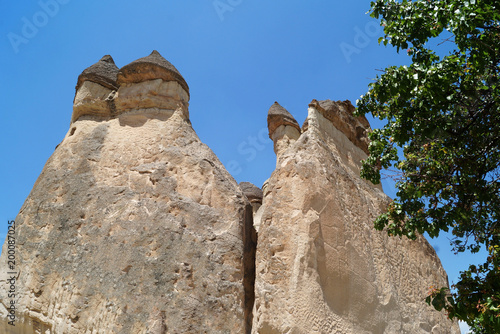 a quaint form of rock in the valley of Pasha Baglari. Cappadocia. Turkey photo