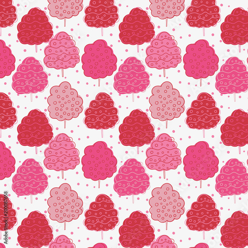 sweet raspberry cotton forest direction pattern © Kristina Yu