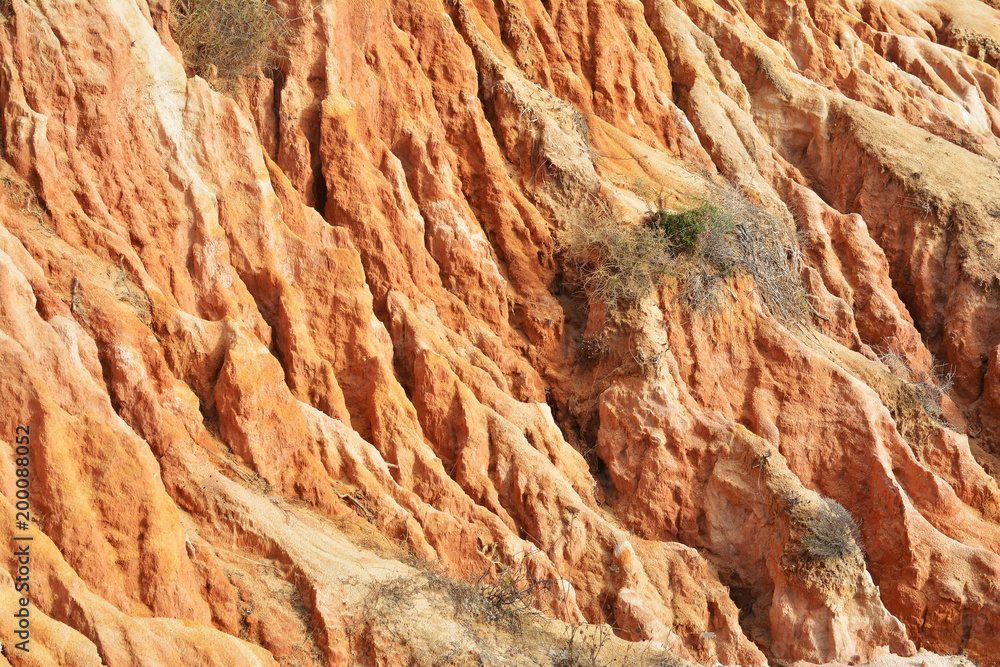 Obraz premium Algarve rocks formation, amazing destination in Portugal and all seasons attraction for many tourists in entire world.