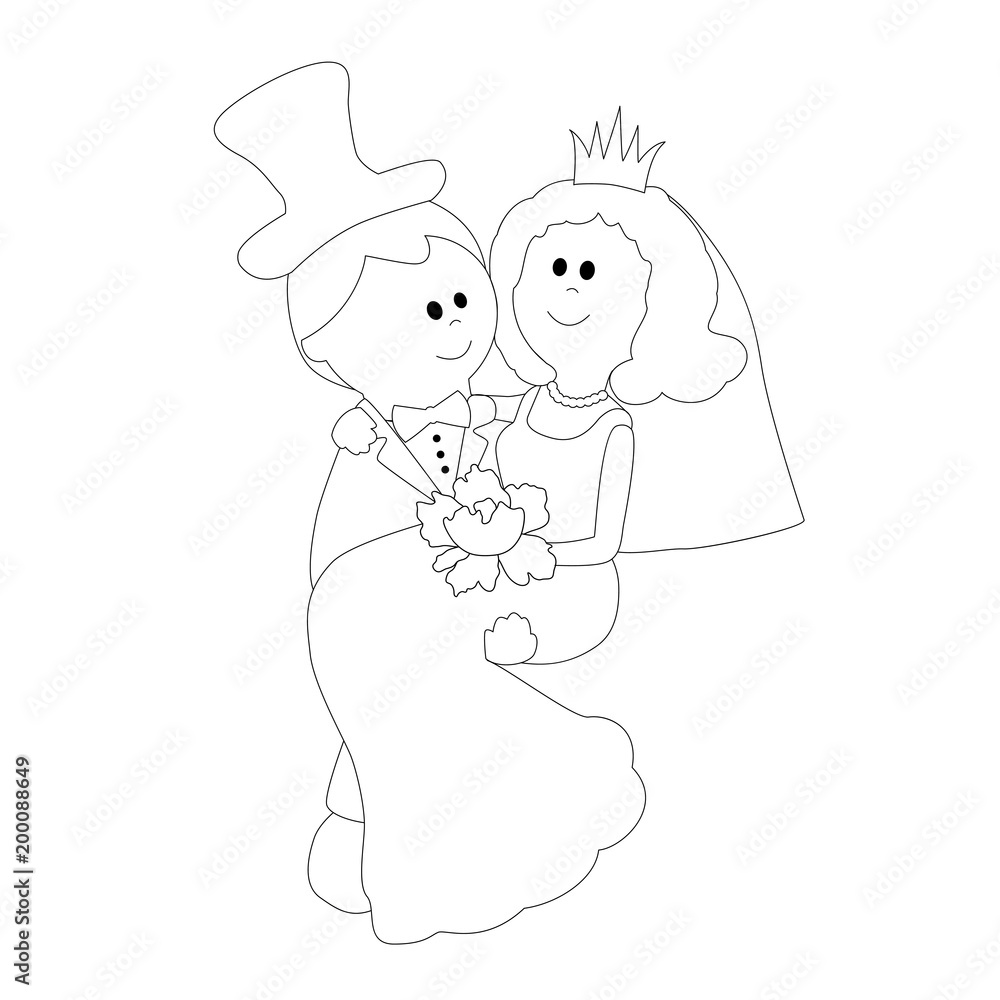 The bride and groom. The bride and groom.