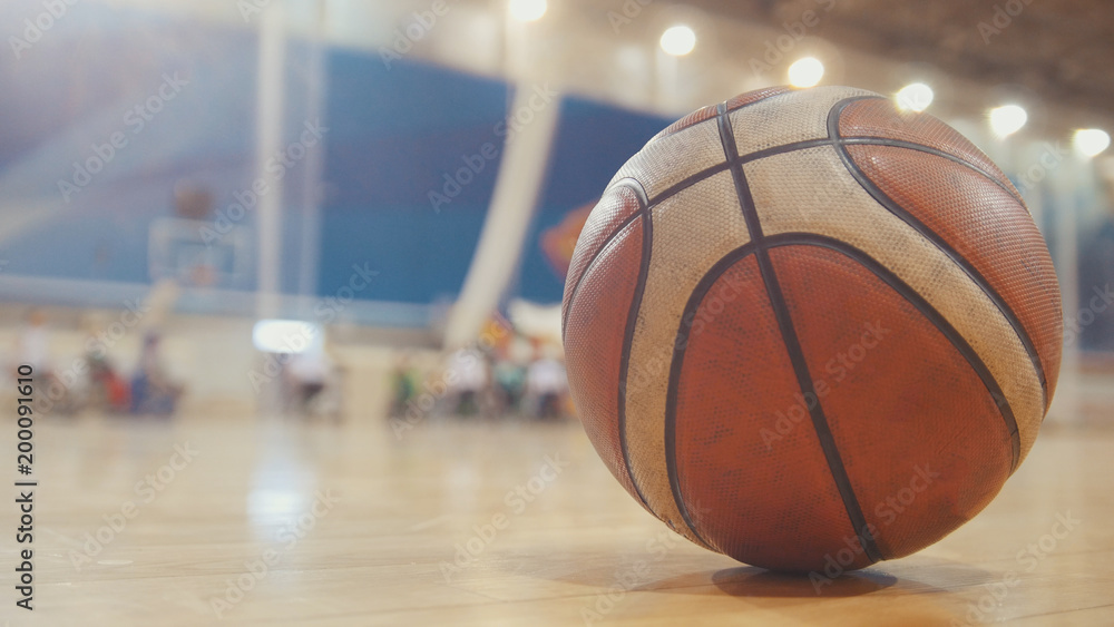 Ball of basketball during training for disabled wheelchair sportsmen Ball of basketball during training for disabled wheelchair sportsmen