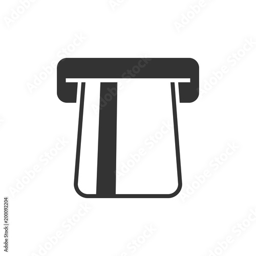 Atm with card black icon