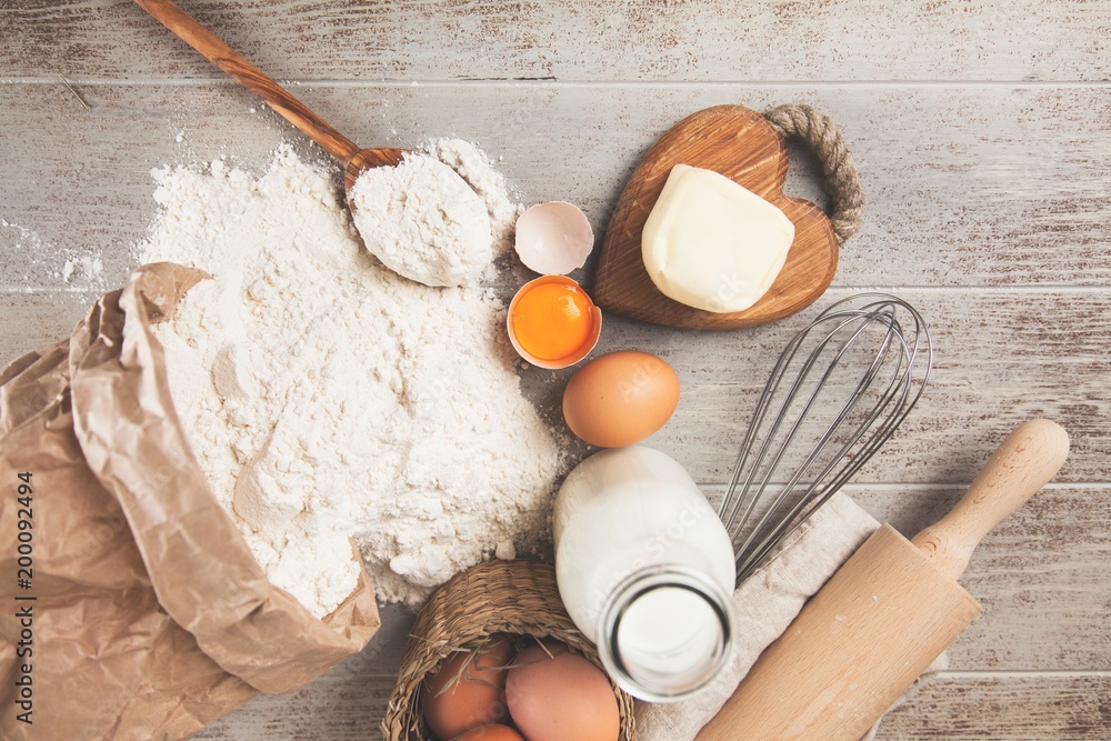 Basic baking ingredients Basic baking ingredients